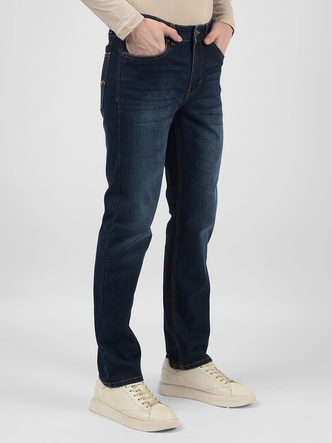 Numero Uno Men Solid Blue Jeans